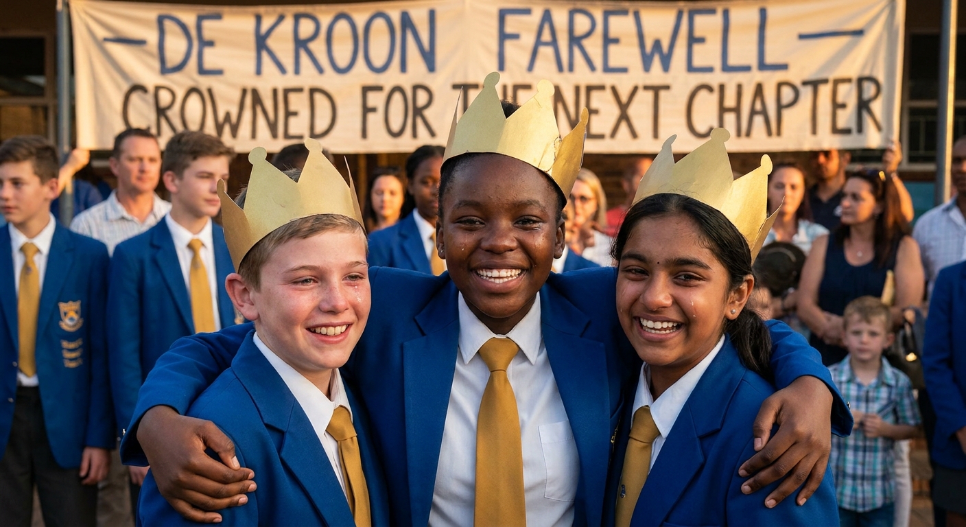 Grade 7 graduates at farewell