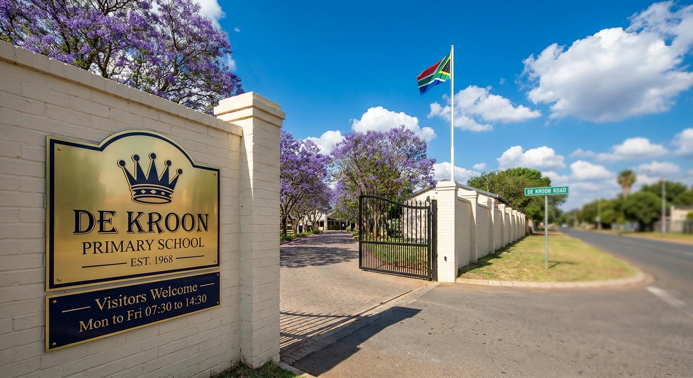 School entrance from the road