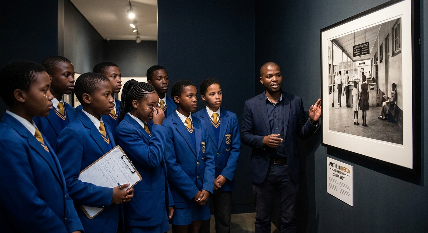 Class visit to apartheid museum